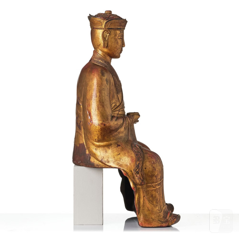 A large gilt lacquer figure of a deity, - 图5